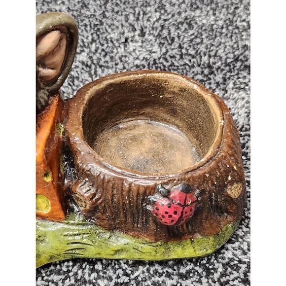 Vintage Chalkware Mouse with Cheese Tealight Candle Holder - Picture 8 of 9